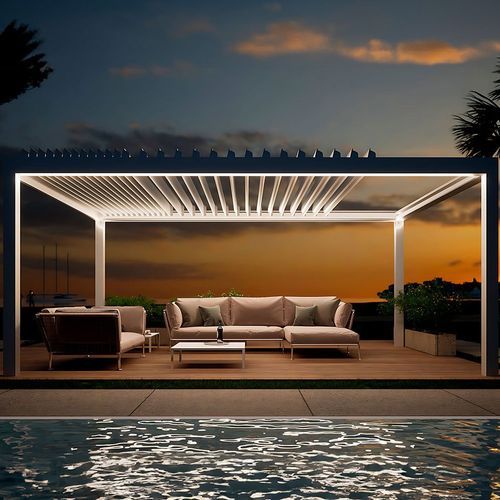 Custom Retractable Louvred Pergola