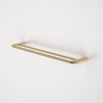 Caroma Contura II 620mm Double Towel Rail - Brushed Brass