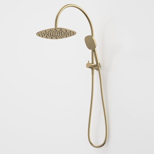 Caroma Contura II Compact Twin Shower - Brushed Brass
