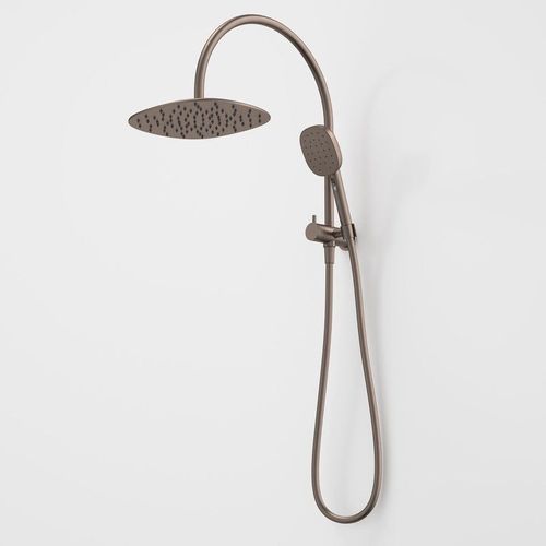 Caroma Contura II Compact Twin Shower - Brushed Bronze