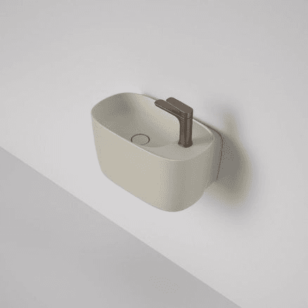 Caroma Contura II Hand Wall Basin (1 Tap Hole) - Matte Clay