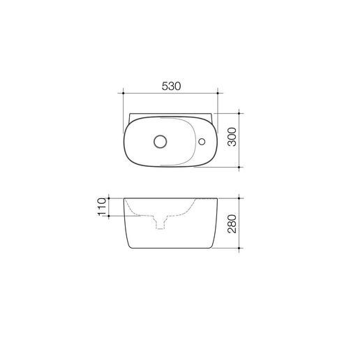 Caroma Contura II Hand Wall Basin | Matte White