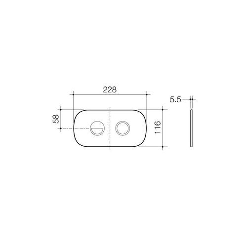 Caroma Contura II Invisi Series II Round DC Dual Flush Button Panel - Brushed Brass