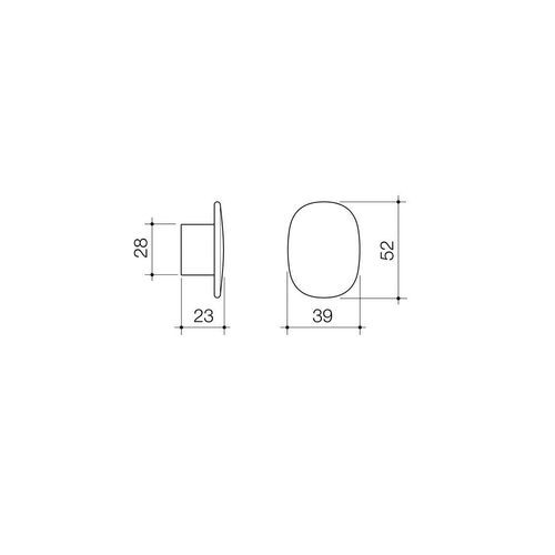 Caroma Contura II Robe Hook - Small - Brushed Bronze