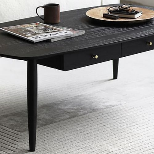 Boden Charcoal Solid Oak Coffee Table
