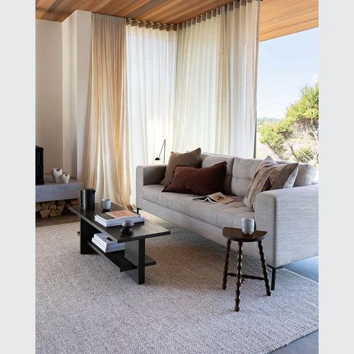 Baya Grove Linen Cushion - Brick | Abstract Print