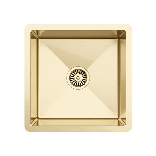 Brushed Brass Gold Nala 450x450 Single Bowl Sink