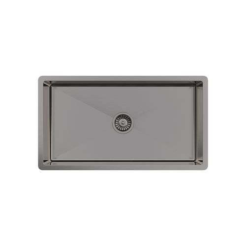 Brushed Gunmetal Marissa 810x450 XLarge Single Bowl Sink Trough