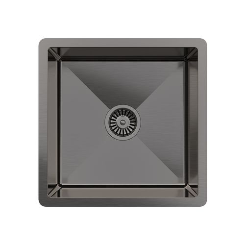 Brushed Gunmetal Nala 450x450 Single Bowl Sink