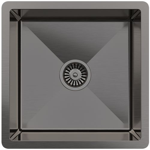 Brushed Gunmetal Nala 450x450 Single Bowl Sink