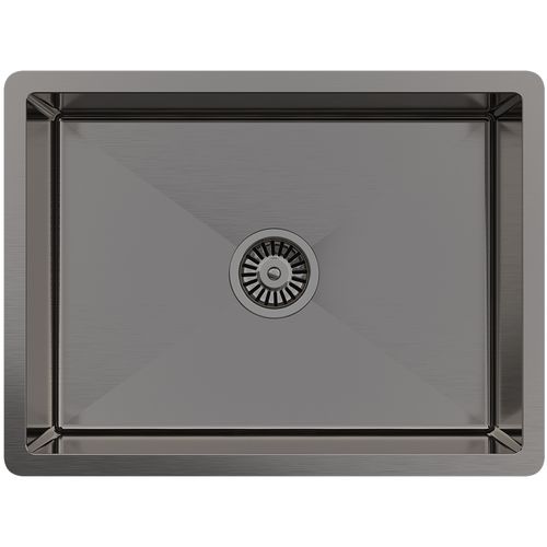 Brushed Gunmetal Willow 600x450 Medium Single Bowl Sink