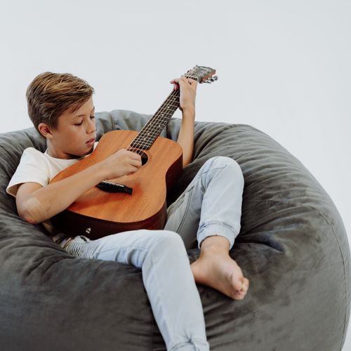 Pierre Fur Bean Bag - Charcoal