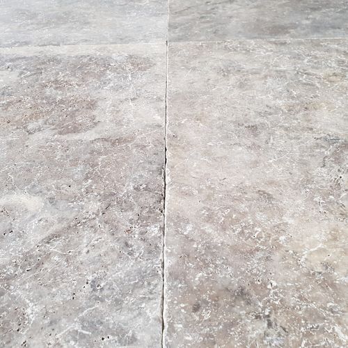 12mm Classic Silver Travertine French Pattern