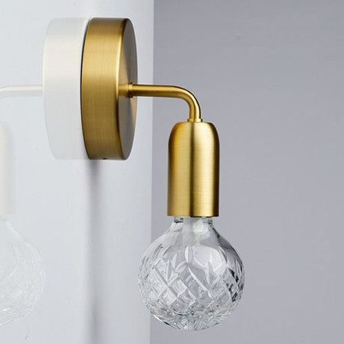 Clear Crystal Bulb wall light