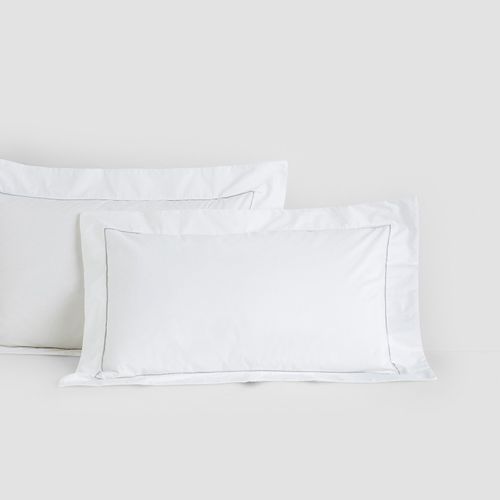 Cotton Percale Pillow Cases with Piping