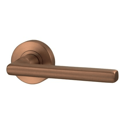 Lockwood Lever V4 Privacy Set With Latch - Satin Bronze PVD