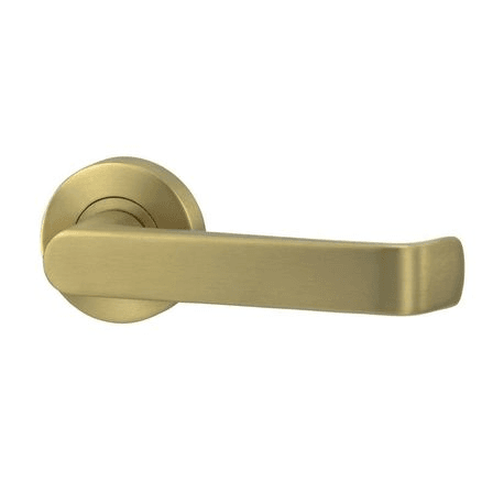 Lockwood Lever V1 Passage Set With Latch - Satin Brass PVD