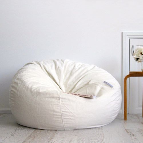 Pierre Fur Bean Bag - Ivory