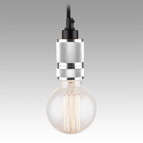 Exposed Bulb Pendant - Chrome Silver