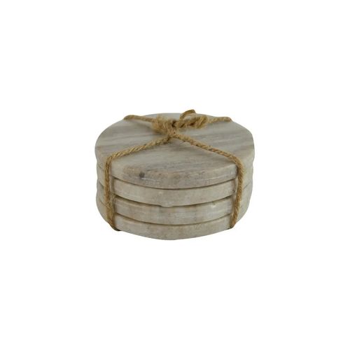 Marble Coasters Beige - set of 4