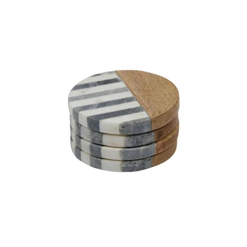 Marble Inlay Coasters - set of 4