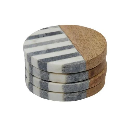 Marble Inlay Coasters - set of 4