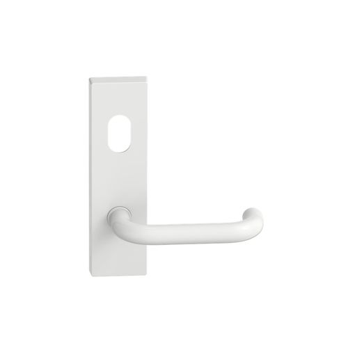 Rectangular Plate Lever #10 Cylinder/Concealed WHT