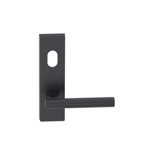 Rectangular Plate Lever #12 Cylinder/Concealed BLK
