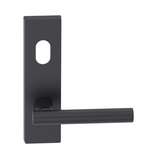 Rectangular Plate Lever #12 Cylinder/Concealed BLK