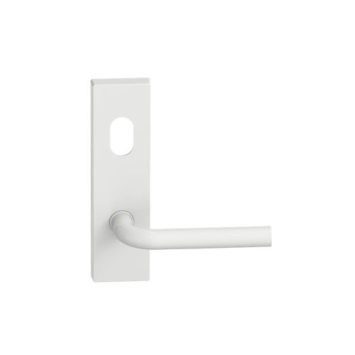 Rectangular Plate Lever #13 Cylinder/Concealed WHT