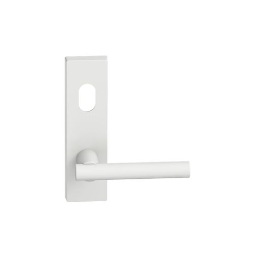Rectangular Plate Lever #12 Cylinder/Concealed WHT