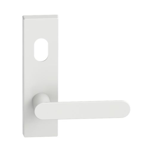 Rectangular Plate Lever #30 Cylinder/Concealed WHT