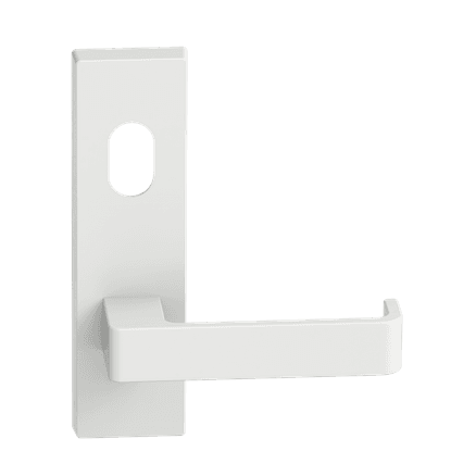 Rectangular Plate Lever #31 Cylinder/Concealed WHT