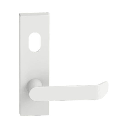 Rectangular Plate Lever #34 Cylinder/Concealed WHT