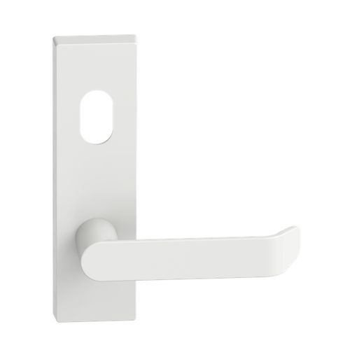 Rectangular Plate Lever #34 Cylinder/Concealed WHT