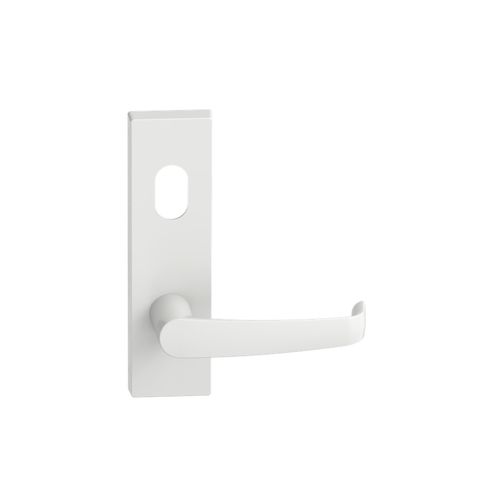 Rectangular Plate Lever #37 Cylinder/Concealed WHT