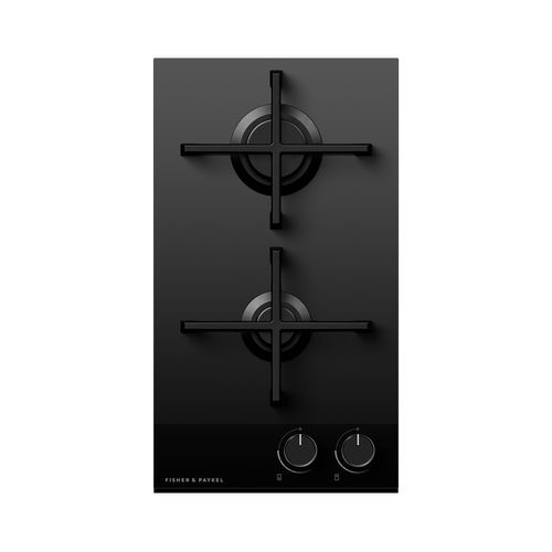 Gas on Glass Cooktop, 30cm, LPG, Black Glass