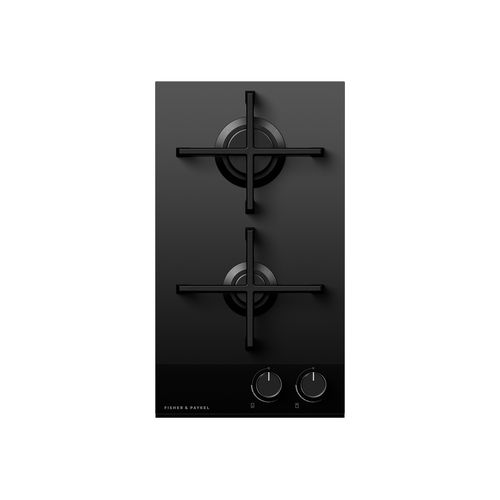 Gas on Glass Cooktop, 30cm, Black Glass