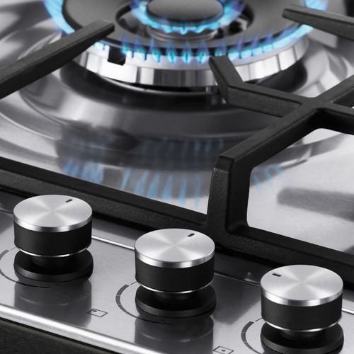 Gas on Steel Cooktop, 90cm, Stainless Steel