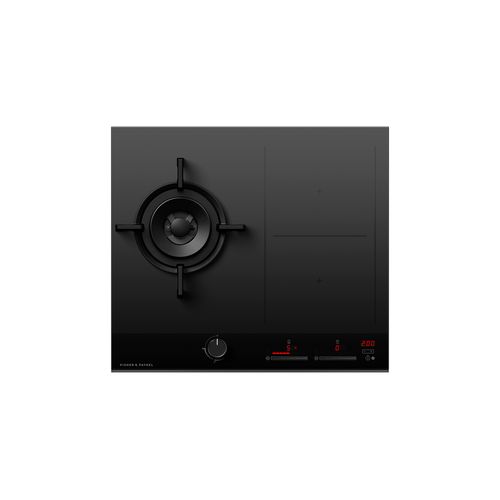 Gas + Induction Cooktop, 60cm, 1 Burner, 2 Zones with SmartZone