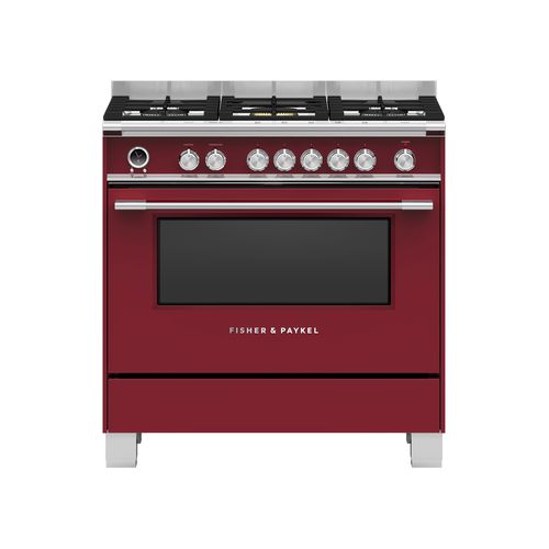 Freestanding Cooker, Dual Fuel, 90cm, 5 Burners, Self-cleaning