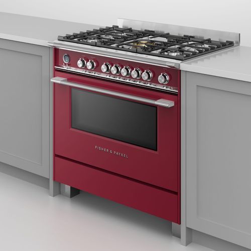 Freestanding Cooker, Dual Fuel, 90cm, 5 Burners, Self-cleaning