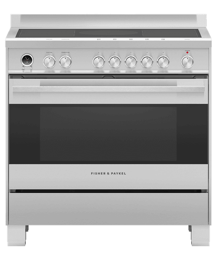 Stainless Steel Freestanding Cooker, Induction, 90cm, 5 Zones with SmartZone, Self-cleaning