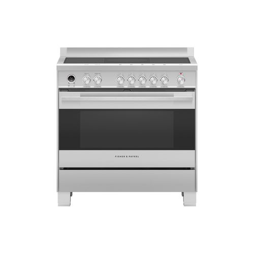 Stainless Steel Freestanding Cooker, Induction, 90cm, 5 Zones with SmartZone, Self-cleaning