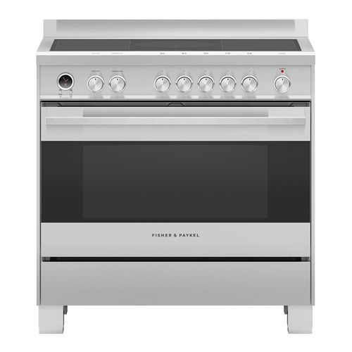 Stainless Steel Freestanding Cooker, Induction, 90cm, 5 Zones with SmartZone, Self-cleaning