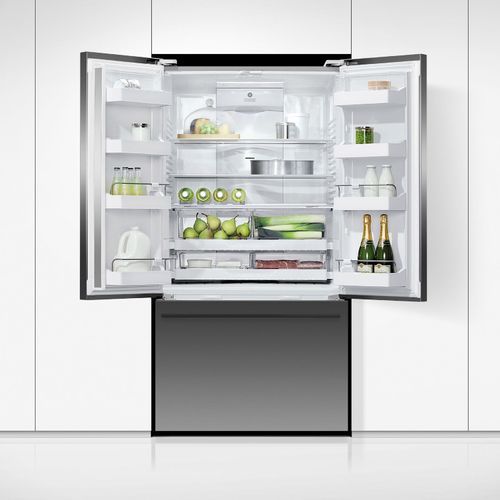 Freestanding French Door Refrigerator Freezer, 90cm, 569L, Ice & Water