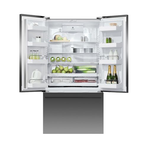Freestanding French Door Refrigerator Freezer, 90cm, 569L, Ice & Water