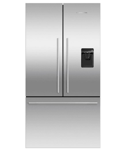 Freestanding French Door Refrigerator Freezer, 90cm, 569L, Ice & Water, French Hinge