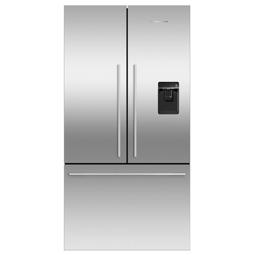 Freestanding French Door Refrigerator Freezer, 90cm, 569L, Ice & Water, French Hinge
