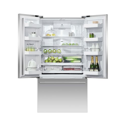 Freestanding French Door Refrigerator Freezer, 90cm, 569L, Ice & Water, French Hinge
